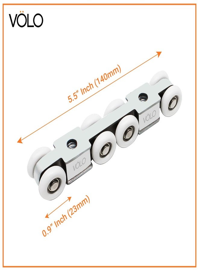 Volo 8 Wheels Door Track roller, Roller for C channel, Hanging Door Slide Wheel Track, Track Roller Sliding Door Roller Set Caster Sliding Door 8 Wheel Kit - Image 2